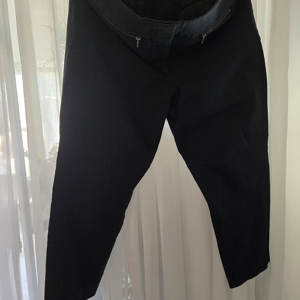 LOFT Black Julie Cropped High-Waist Tapered Pants